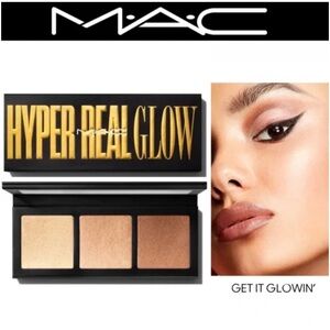 ⚫️ Mac Hyper Real Glow Palette Get It Glowin' New In Box Full-Size